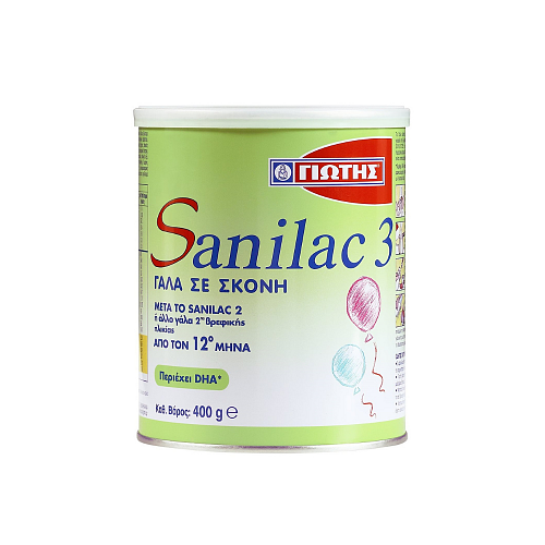 Γιώτης Γάλα σε Σκόνη Sanilac 3 για 12+ Μηνών 400gr