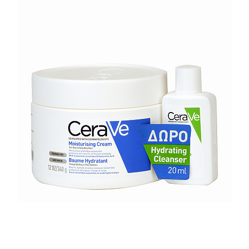 CeraVe Σετ Περιποίησης για Ενυδάτωση & Καθαρισμό Προσώπου Moisturising Cream & Hydrating Cleanser