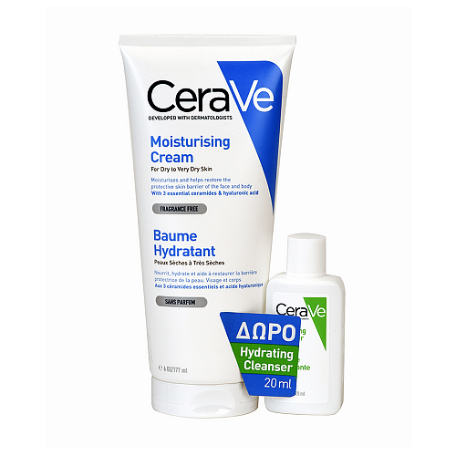CeraVe Σετ Περιποίησης για Ενυδάτωση & Καθαρισμό Προσώπου Moisturising Cream & Hydrating Cleanser
