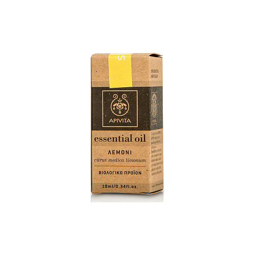 Apivita Essential Oil Lemon Stimulate Βιολογικό Αιθέριο Έλαιο Λεμόνι 10ml