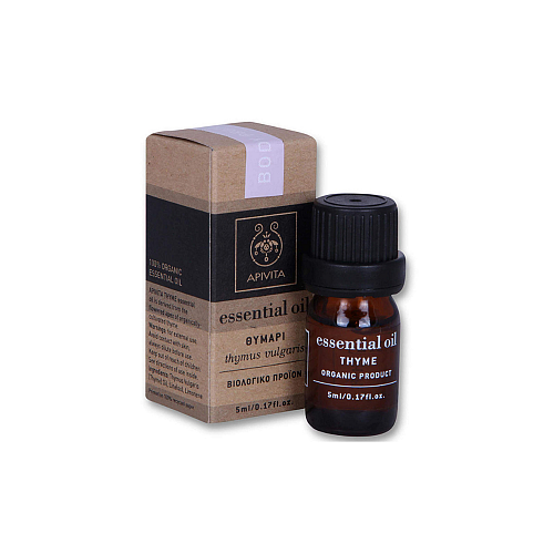 Apivita Essential Oil Thyme Βιολογικό Αιθέριο Έλαιο Θυμάρι 5ml