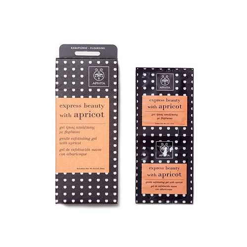 Apivita Express Beauty Apricot Scrub Προσώπου σε Gel για Kανονικές/Ξηρές Επιδερμίδες 2 x 16m