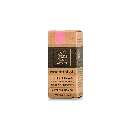 Apivita Essential Oil Rose Βιολογικό Αιθέριο Έλαιο Τριαντάφυλλο 5% σε Λάδι Jojoba 10ml