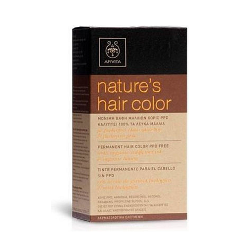 Apivita Nature's Hair Color Βαφή Μαλλιών Χωρίς Αμμωνία 7.14 Σαντρε Χάλκινο 50ml