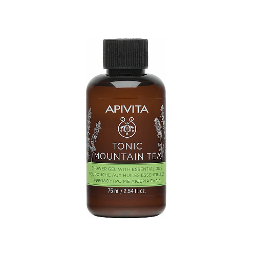 Apivita Tonic Mountain Tea Αφρόλουτρο σε Gel με Αιθέρια Έλαια 75ml
