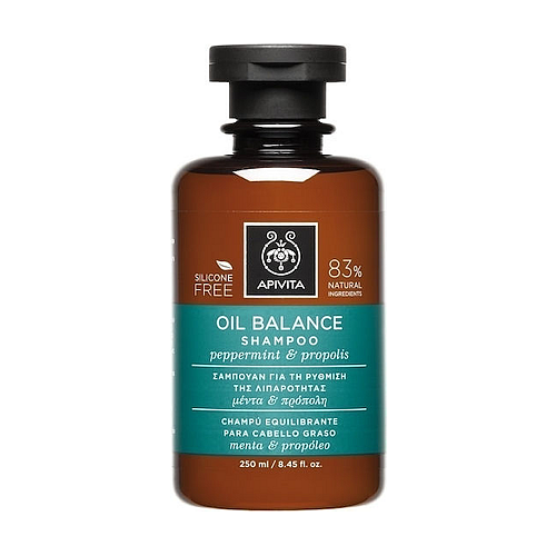 Apivita Oil Balance Peppermint & Propolis Σαμπουάν κατά της Σμηγματορροϊκής Δερματίτιδας για Λιπαρά Μαλλιά 250ml
