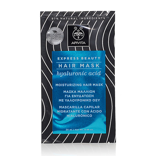 Apivita Express Beauty Hyaluronic Acid Μάσκα Μαλλιών για Ενυδάτωση με Υαλουρονικό Οξύ 20ml