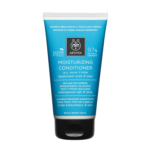 Apivita Hydration Conditioner Ενυδάτωσης για Όλους τους Τύπους Μαλλιών Υαλουρονικό Οξύ & Αλόη 150ml