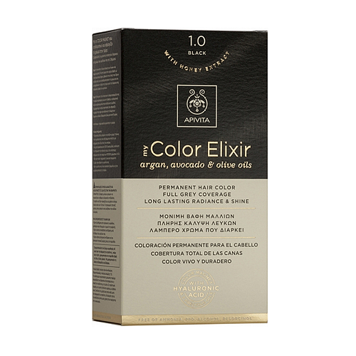 Apivita My Color Elixir Βαφή Μαλλιών Χωρίς Αμμωνία 1.0 Μαύρο 50ml