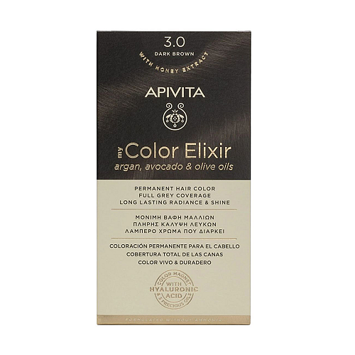 Apivita My Color Elixir Βαφή Μαλλιών Χωρίς Αμμωνία 3.0 Καστανό Σκούρο 50ml