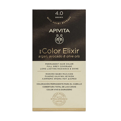 Apivita My Color Elixir Βαφή Μαλλιών Χωρίς Αμμωνία 4.0 Φυσικό Καστανό 50ml