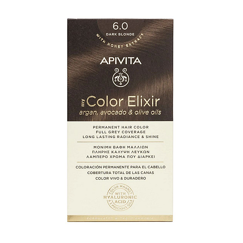 Apivita My Color Elixir Βαφή Μαλλιών Χωρίς Αμμωνία 6.0 Ξανθό Σκούρο 50ml
