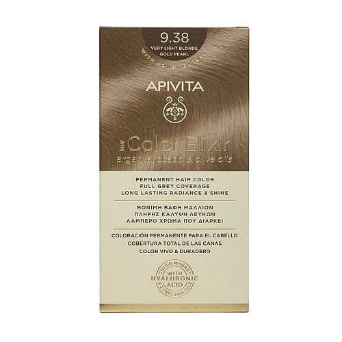 Apivita My Color Elixir Βαφή Μαλλιών Χωρίς Αμμωνία 9.38 Ξανθό Πολύ Ανοιχτό Μελί Περλέ 50ml