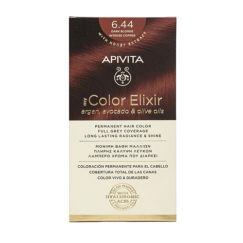 Apivita My Color Elixir Βαφή Μαλλιών Χωρίς Αμμωνία 6.44 Ξανθό Σκούρο Έντονο Χάλκινο 50ml