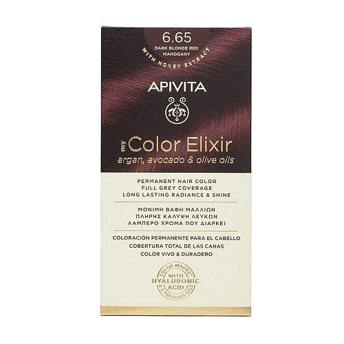 Apivita My Color Elixir Βαφή Μαλλιών Χωρίς Αμμωνία 6.65 Έντονο Κόκκινο 50ml