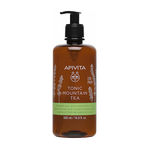 Apivita Tonic Mountain Tea Αφρόλουτρο σε Gel με Αιθέρια Έλαια Γιασεμί 500ml