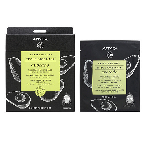 Apivita Tissue Face Mask Avocado Sheet Μάσκα Προσώπου για Ενυδάτωση 10ml