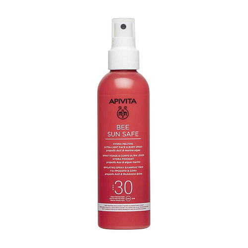 Apivita Bee Sun Safe Hydra Melting Ultra-Light Face & Body Spray With Marine Algae & Propolis Spf30 Ενυδατικό Αντηλιακό Spray Ελαφριάς Υφής για Πρόσωπο & Σώμα με Θαλάσσια Φύκη & Πρόπολη, 200ml
