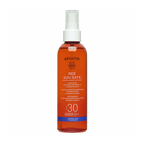 Apivita Bee Sun Safe Ηλίανθος & Καρότο Αδιάβροχο Αντηλιακό Λάδι για το Σώμα SPF30 σε Spray 200ml