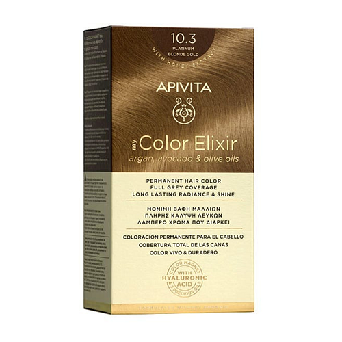 Apivita My Color Elixir Βαφή Μαλλιών Χωρίς Αμμωνία 10.3 Κατάξανθο Χρυσό 50ml
