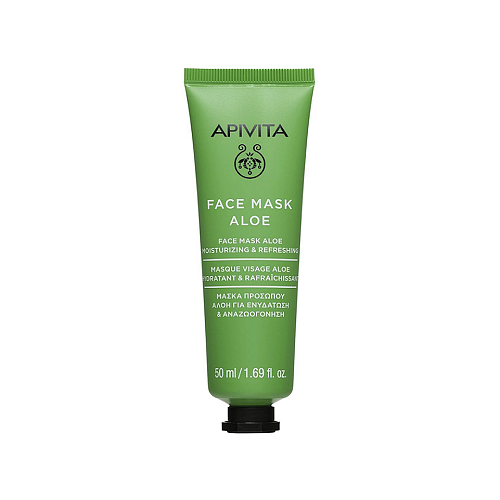Apivita Moisturizing & Refreshing Aloe Face Mask Μάσκα Προσώπου με Αλόη για Ενυδάτωση & Αναζωογόνηση, 50ml