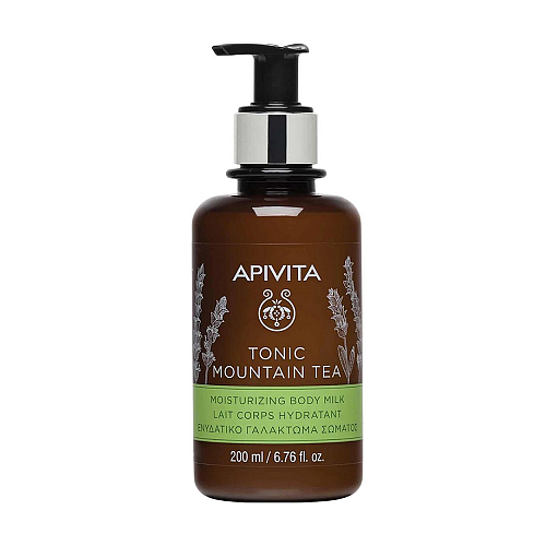 Apivita Tonic Mountain Tea Moisturizing Body Milk Ενυδατικό Γαλάκτωμα Σώματος με Τσάι Βουνού & Αιθέρια Έλαια, 200ml