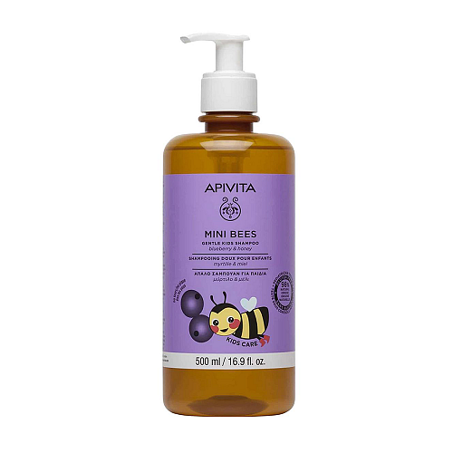 Apivita Mini Bees Gentle Kids Shampoo Παιδικό Σαμπουάν με Μύρτιλο & Μέλι, 500ml