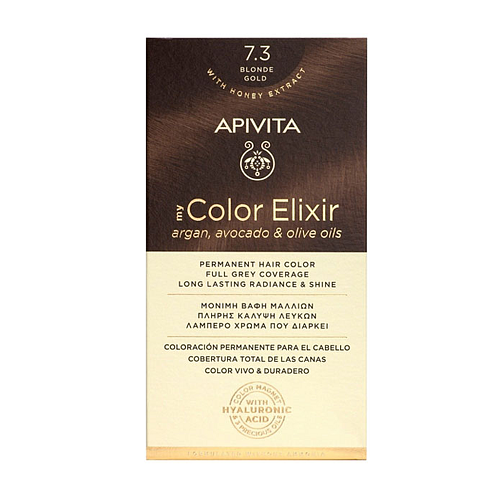 Apivita My Color Elixir Βαφή Μαλλιών Χωρίς Αμμωνία 7.3 Ξανθό Χρυσό 50ml