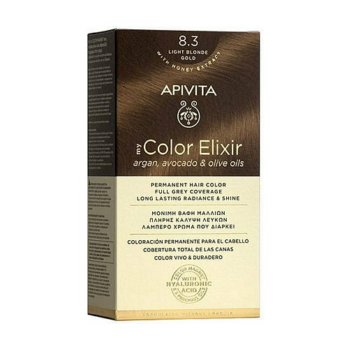 Apivita My Color Elixir Βαφή Μαλλιών Χωρίς Αμμωνία 8.3 Ξανθό Ανοιχτό Χρυσό 50ml