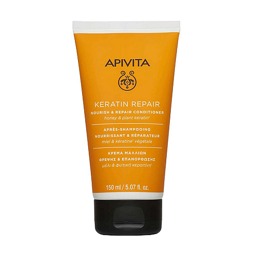 Apivita Keratin Repair Conditioner Μαλακτική Κρέμα Μαλλιών για Θρέψη - Επανόρθωση με Μέλι & Φυτική Κερατίνη, 150ml