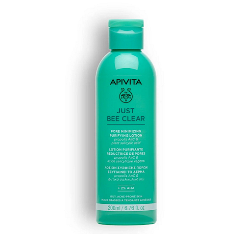 Apivita Just Bee Clear Lotion Τόνωσης Προσώπου για Λιπαρές Επιδερμίδες 200ml