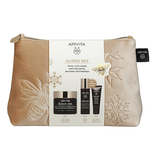 Apivita Queen Bee Routine Σετ Περιποίησης για Αντιγήρανση, Ενυδάτωση & Λάμψη Light 4τμχ