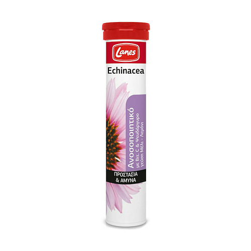 Lanes Echinacea Vitamin C Βιταμίνη για Ενίσχυση του Ανοσοποιητικού, τo Δέρμα & Αντιοξειδωτική δράση 135mg Honey Lemon 20 αναβράζοντα δισκία