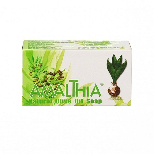 Amalthia Natural Olive Oil Μπάρα Σαπουνιού Καθαρισμού Προσώπου για Ακνεϊκές Επιδερμίδες 125gr