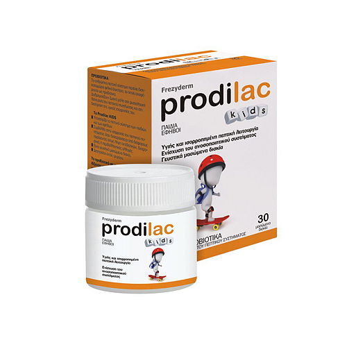 Frezyderm Prodilac Kids Συμπλήρωμα με Προβιοτικά για Παιδιά 30 μασώμενες ταμπλέτες Μανταρίνι