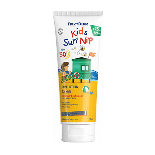 Frezyderm Sun+Nip SPF50+ Αδιάβροχο Παιδικό Αντηλιακό Γαλάκτωμα για Πρόσωπο & Σώμα 175ml