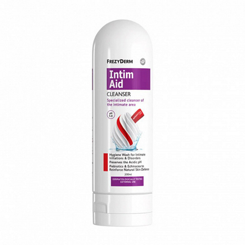 Frezyderm Intim Aid pH 5 Υγρό Καθαρισμού για την Ευαίσθητη Περιοχή με Προβιοτικά 200ml