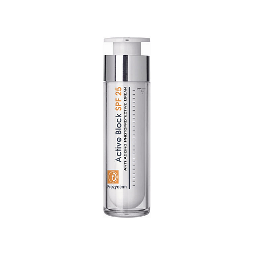 Frezyderm Active Block Αντιγηραντική Κρέμα Προσώπου Ημέρας με SPF25, Υαλουρονικό Οξύ & Πεπτίδια 50ml