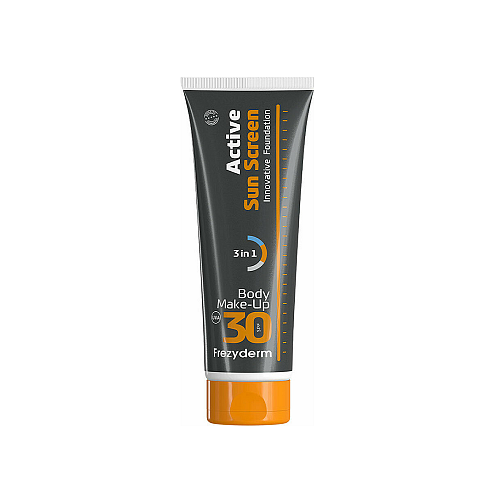 Frezyderm Active Sun Screen Innovative Foundation Αδιάβροχη Αντηλιακή Κρέμα για το Σώμα SPF30 με Χρώμα 75ml