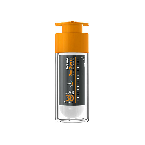 Frezyderm Active Sun Screen Innovative Foundation Αδιάβροχη Αντηλιακή Κρέμα Προσώπου SPF30 30ml