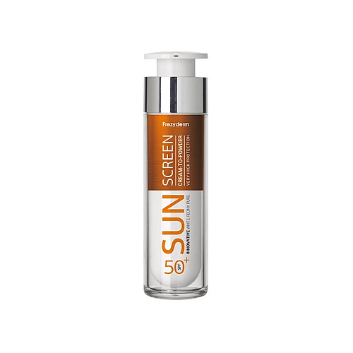 Frezyderm Sun Screen Cream-to-Powder Αντηλιακή Κρέμα Προσώπου SPF50 50ml