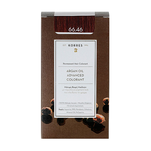Korres Argan Oil Advanced Colorant Intense Burgundy Red Hair Color 66.46 Έντονο Κόκκινο Βουργουνδίας, 50ml