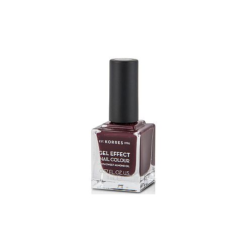 Korres Gel Effect Gloss Βερνίκι Νυχιών Μακράς Διαρκείας 57 Burgundy Red 11ml