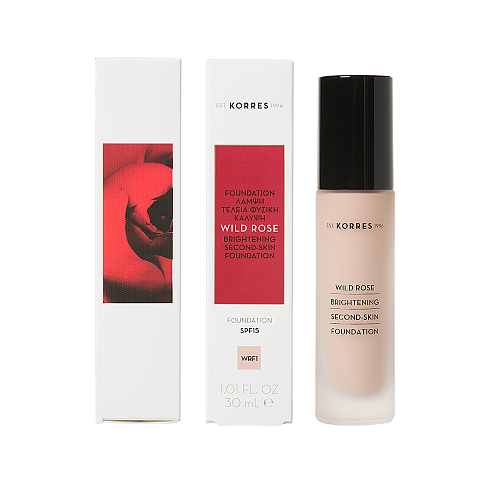 Korres Wild Rose Brightening Second-Skin Liquid Foundation SPF15 WRF1 30ml