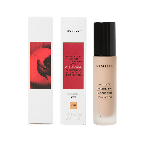 Korres Wild Rose Brightening Second-Skin Liquid Foundation SPF15 WRF2 30ml
