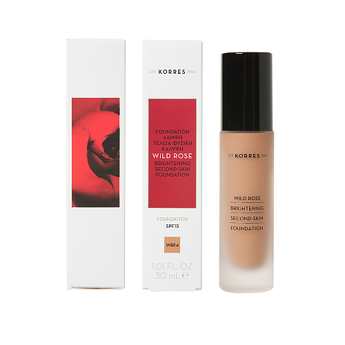 Korres Wild Rose Brightening Second-Skin Liquid Foundation SPF15 WRF4 30ml