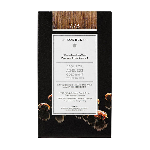 Korres Argan Oil Ageless Colorant with Ceramides Βαφή Μαλλιών Χωρίς Αμμωνία 7.73 Χρυσή Μόκα 50ml