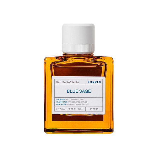Korres Blue Sage Eau De Toilette Ανδρικό Άρωμα με Νότες Μέντας, Πατσουλί και Φασκόμηλου, 50ml