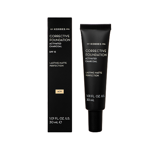 Korres Activated Charcoal Corrective Mousse Foundation SPF15 ACF1 30ml