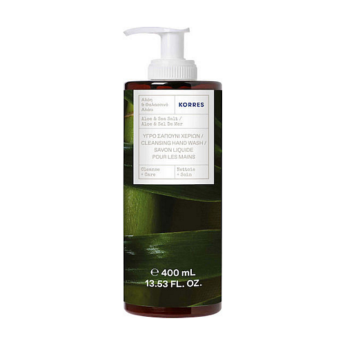 Korres Aloe & Sea Salt Pump Gel για τα Χέρια 400ml